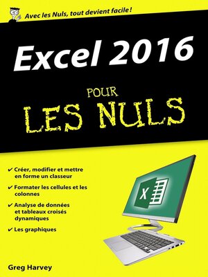 cover image of Excel 2016 pour les Nuls poche